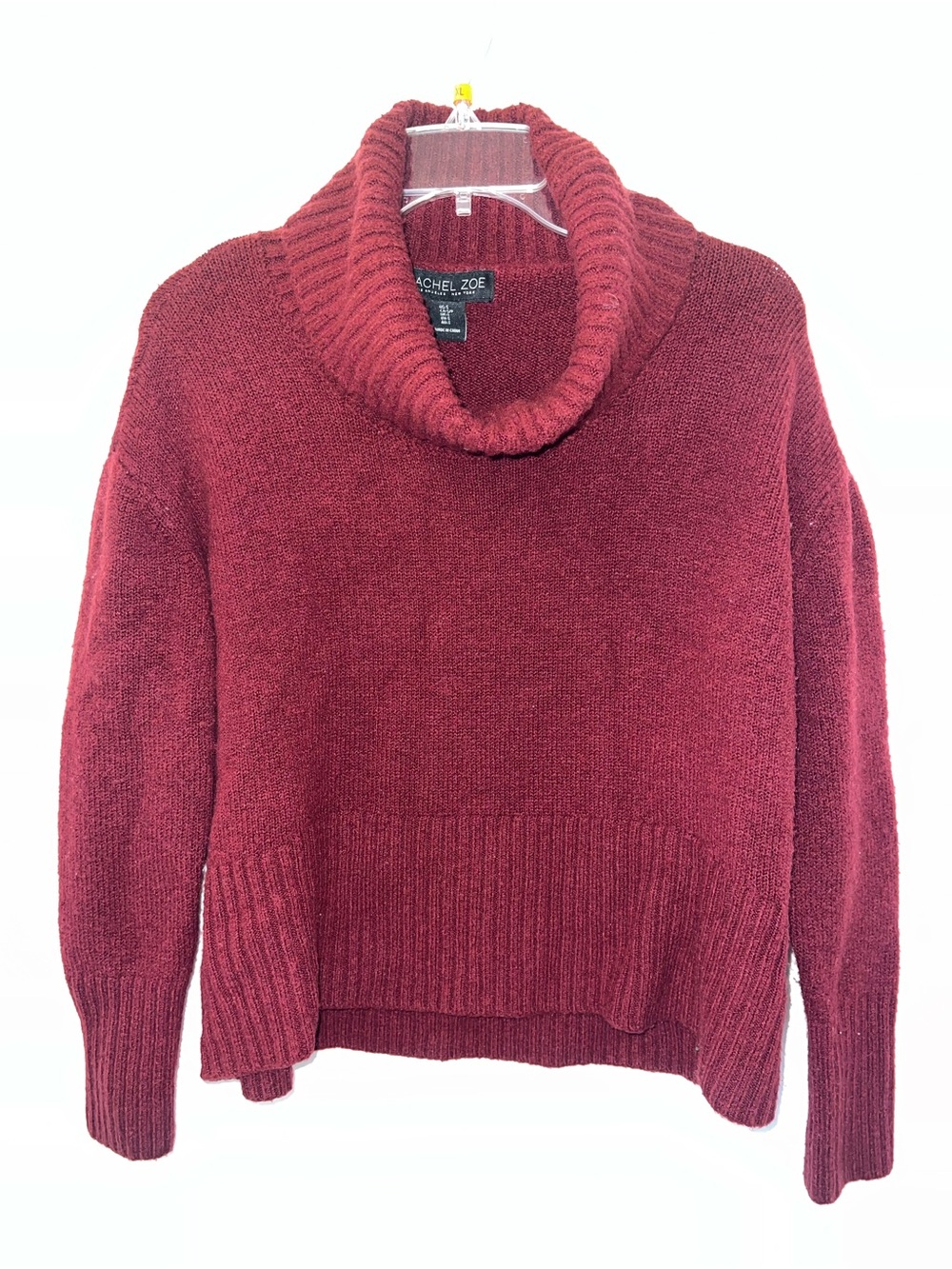 Rachel Zoe Red Maroon Cowl Neck Sweater